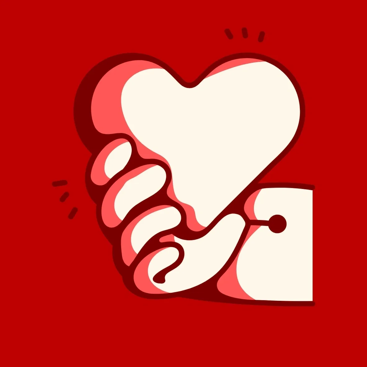 Illustration of two hands cradling a heart